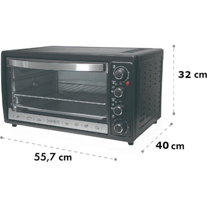 Royalty Line - XL Freestanding Mini Oven /48 Liters / 2000W / 6 Programs / Black