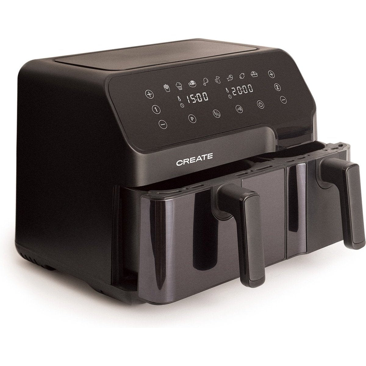 Create - Airfryer Double Basket 8L Black