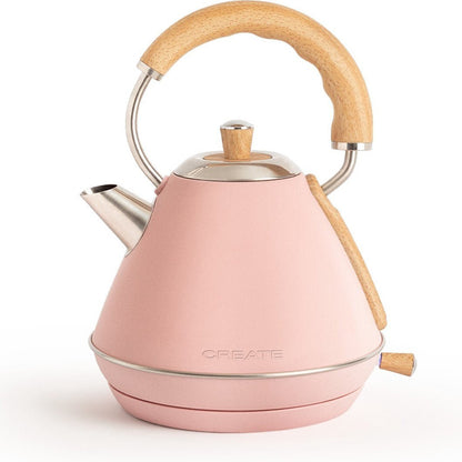 Create - Electric Water Kettle 1L Pastel Pink / Fast Boiling