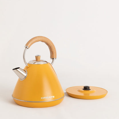 Create - Electric Water Kettle 1.7L Yellow / Fast Boiling / 2200W