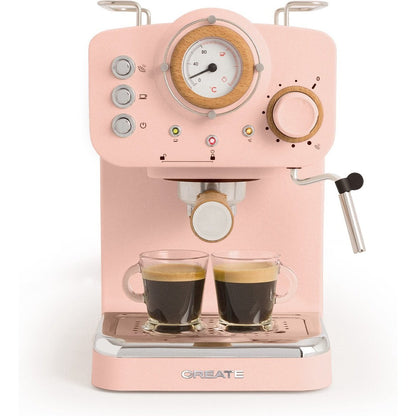 Create - Thera Matt Retro Express Coffee Maker / Pastel Pink / 1100 W