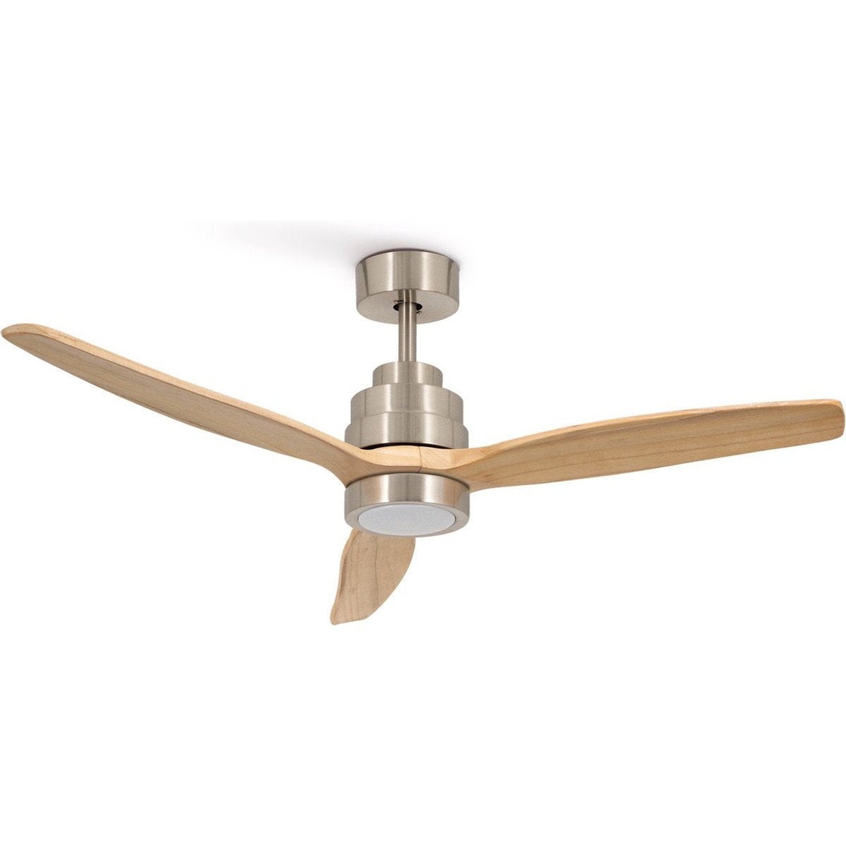 Create - Wind Stylance Ceiling Fan 40w Silent Ã˜132 Cm /With Remote Control / 6 Speeds / Summer/winter Function / Nickel (With Light)