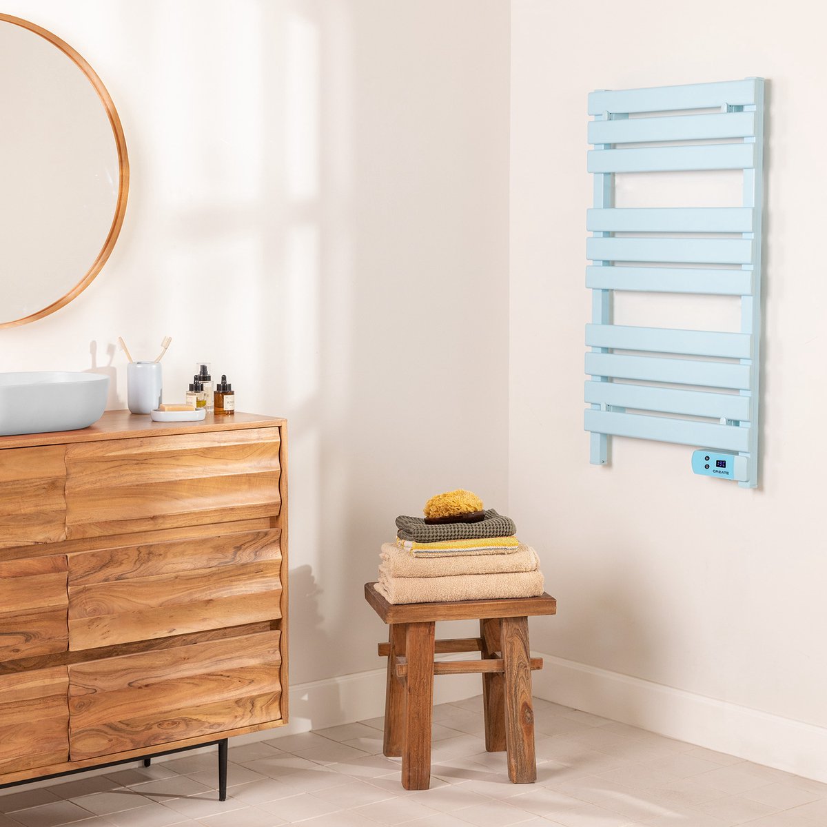 Create - Electric Towel Warmer / 500W / Pastel Blue