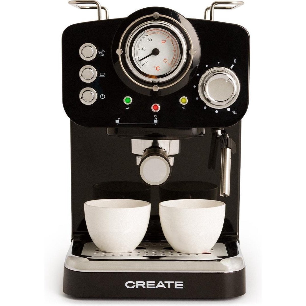 Create - Thera Matt Retro Express Coffee Maker / Black / 1100 W