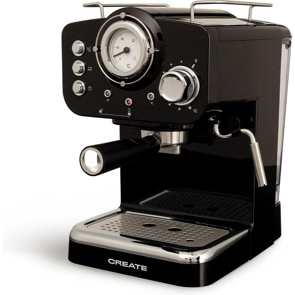 Create - Thera Matt Retro Express Coffee Maker / Black / 1100 W