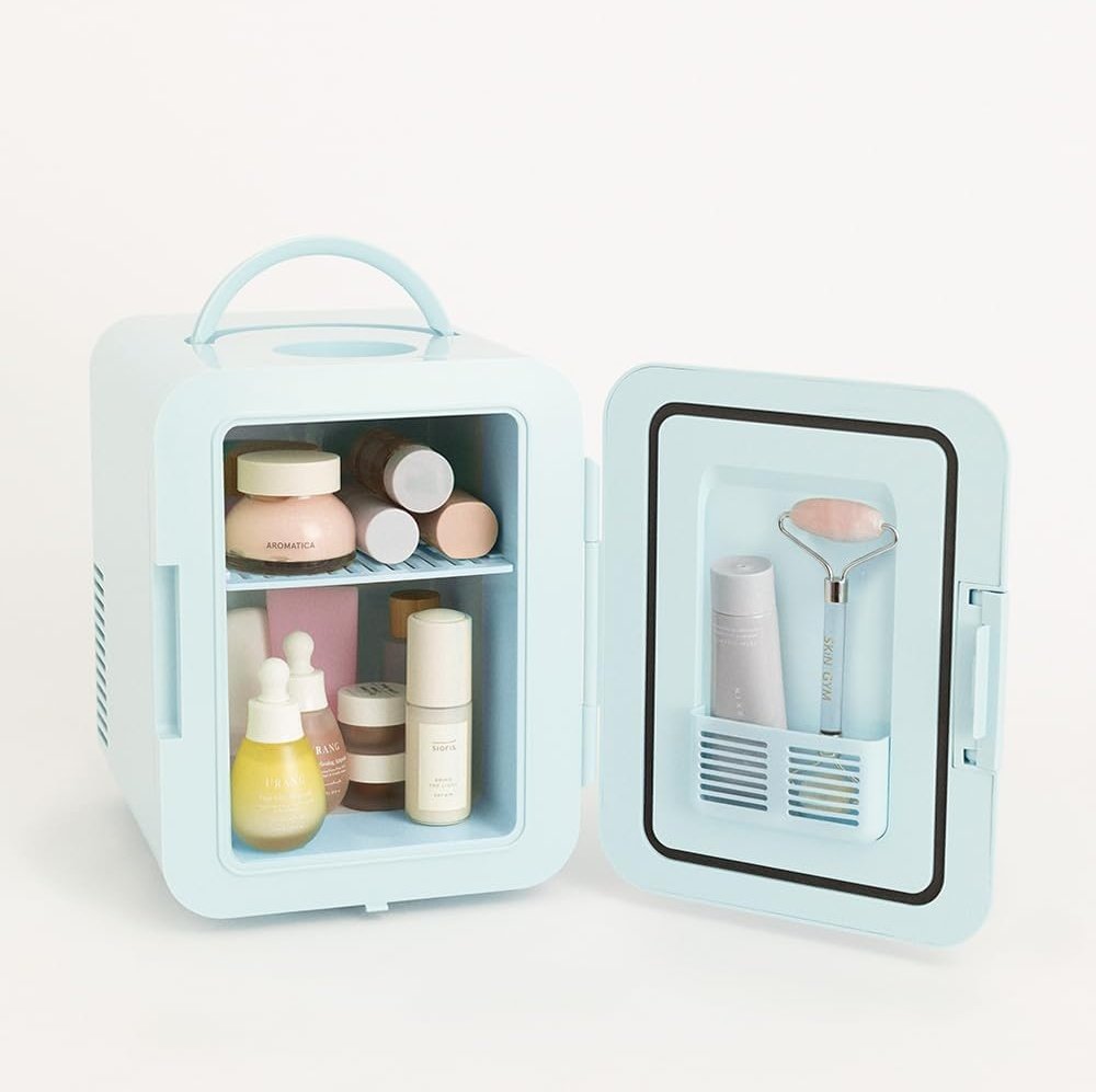 Create - Fridge Mini Box - Mini Fridge For Cosmetics 4L / Cold And Warm / Pastel Blue