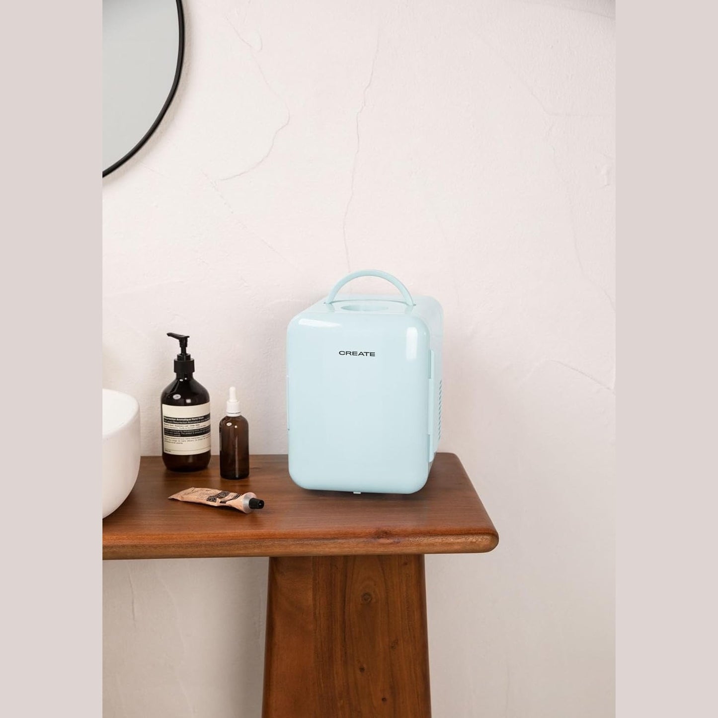 Create - Fridge Mini Box - Mini Fridge For Cosmetics 4L / Cold And Warm / Pastel Blue