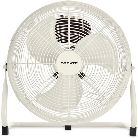 Create - Air Floor Retro White Table Fan / 30cm