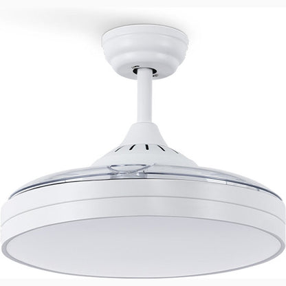 Create - Wind Clear Ceiling Fan 40W Silent Ã˜108cm Retractable Blades / White & Transparent ( With Light )