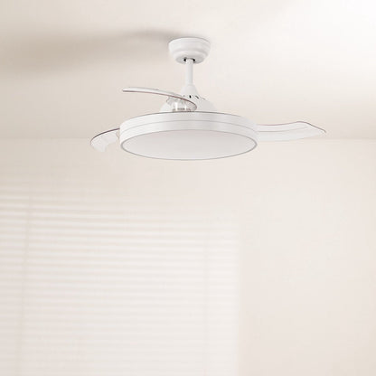 Create - Wind Clear Ceiling Fan 40W Silent Ã˜108cm Retractable Blades / White & Transparent ( With Light )