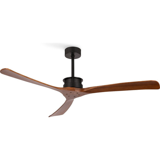 Create - Wind Large Ceiling Fan 40w Silent Xl Ã˜152 Cm / Summer/winter Function / 6 Speeds / Black With Dark Wood