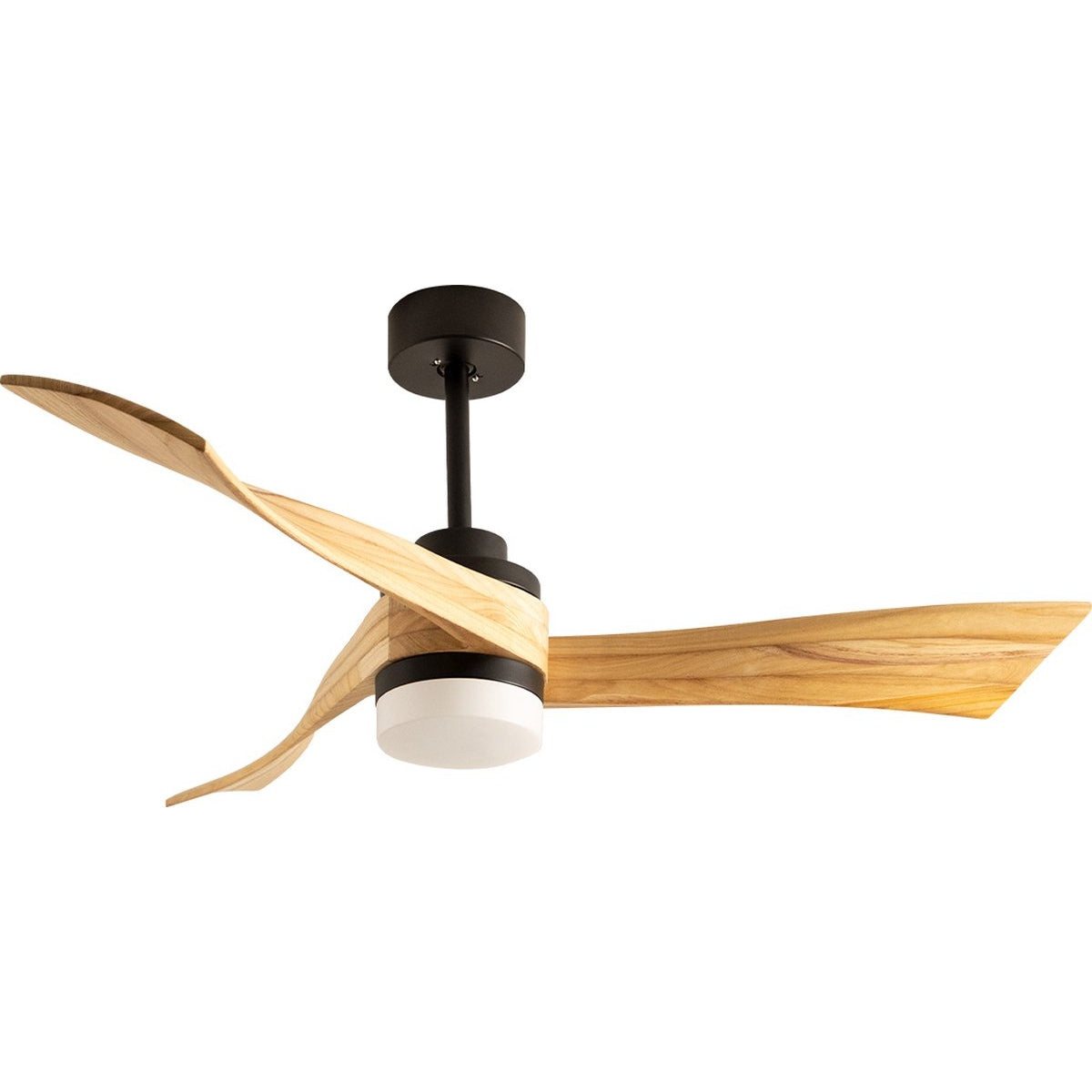 Create - Wind Curve Ceiling Fan 40w Silent Ã˜132 Cm / 6 Speeds / Summer Winter Function / Black (With Light)