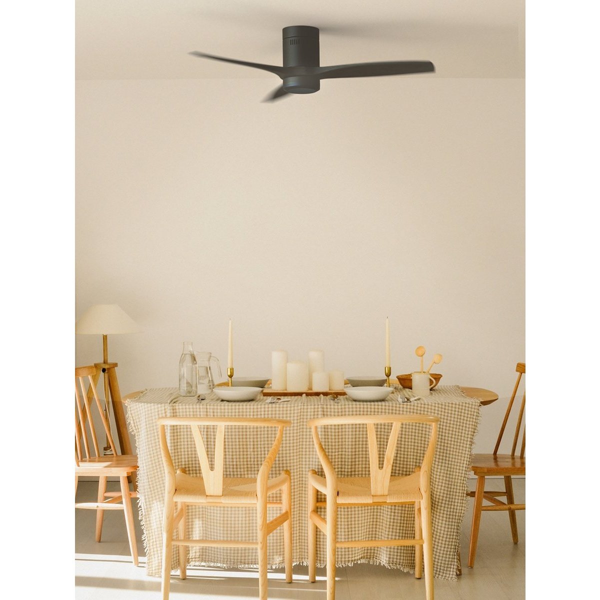 Create - Windcalm Dc Stylance Black - Ceiling Fan ( With Light )