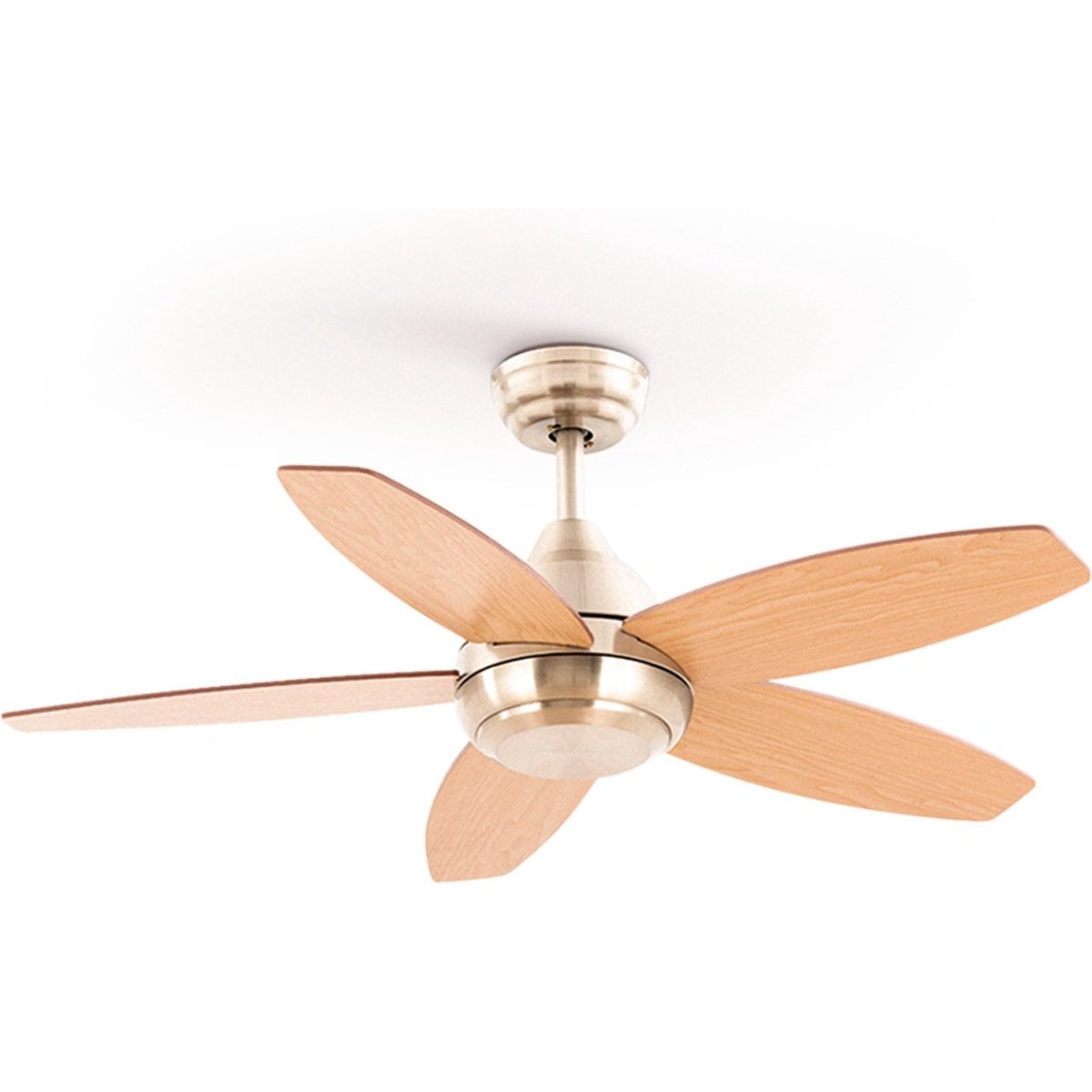 Create - Flowood Stylance Nickel Ceiling Fan With Remote Control - Without Light - 3 Speeds