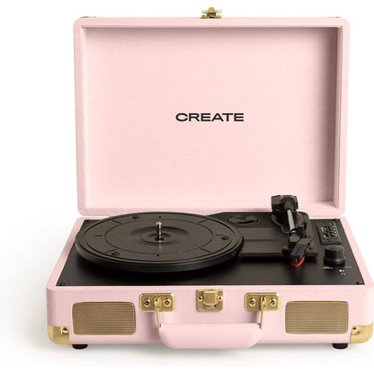 Create - Portable Turntable With Bluetooth / Pastel Pink