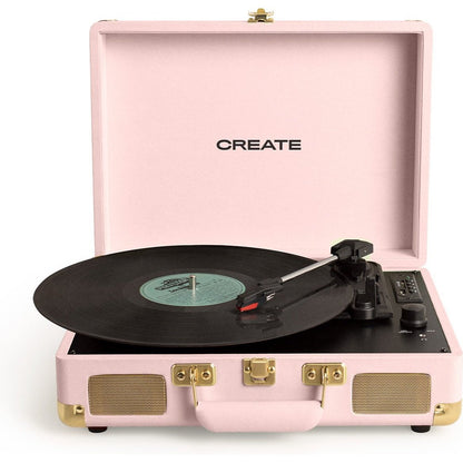 Create - Portable Turntable With Bluetooth / Pastel Pink