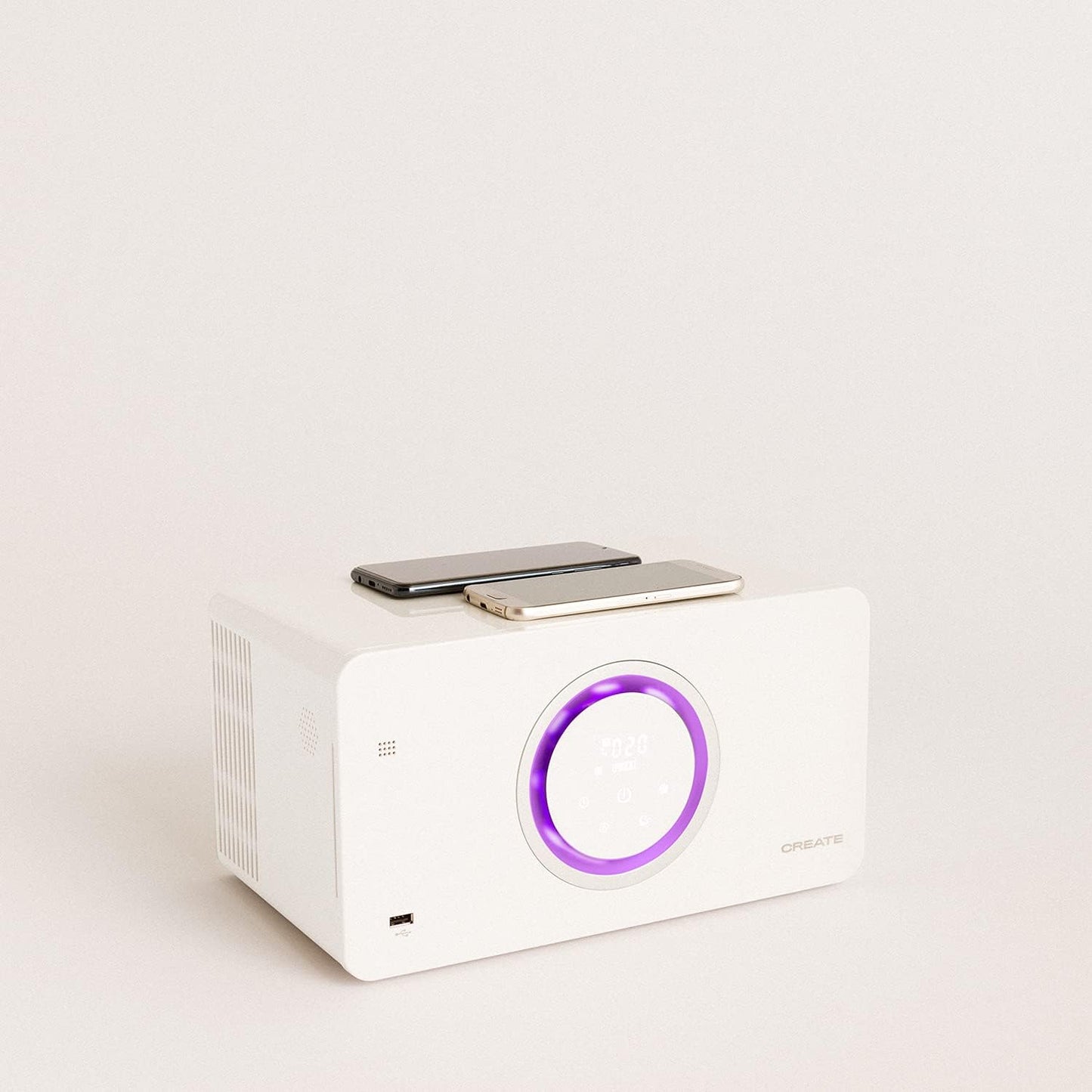 Create - Air Pure Compact/air Purifier With Bluetooth Speaker And Wireless Charger