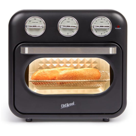 Oldscool - Compact Oven With Retro Look 16L / Black / 1300W