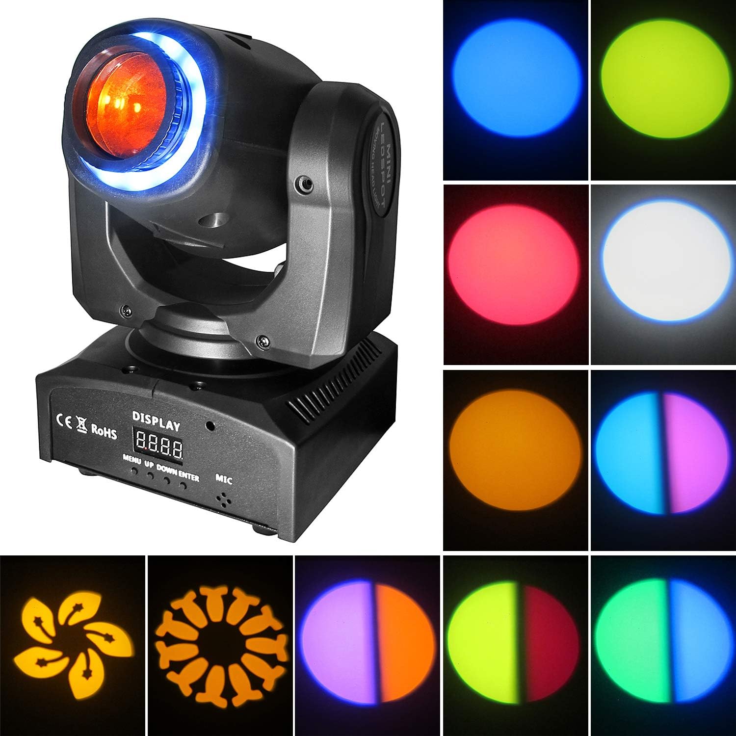 Mfl - 50w Moving Head Light /4 Modes Stage Lighting For Dj Disco Show Bar Nightclub Party