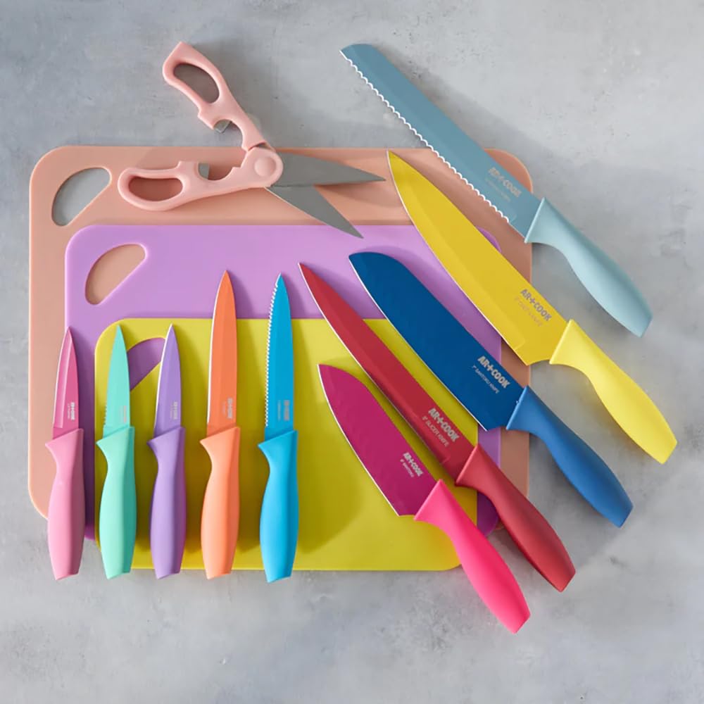 Artcook - Cutlery Set With Cutting Board (25 Piece Set)