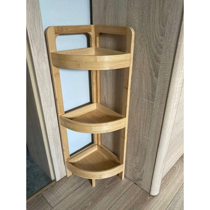 Bambus - Bamboo Corner Shelf / Load Capacity 15 Kg / 23x78cm