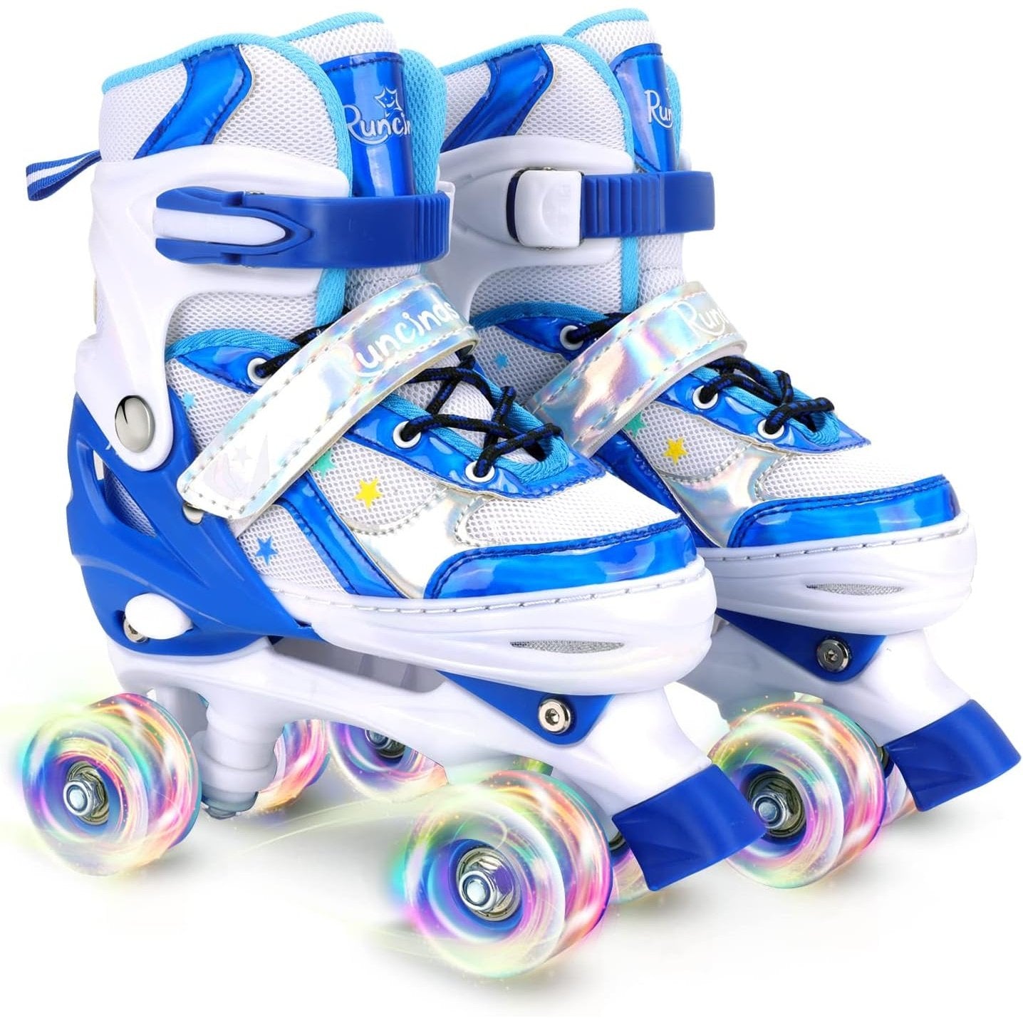 Runcinds - Toddler Roller Skates For Kids /4 Size Adjustable With Light Up Wheels