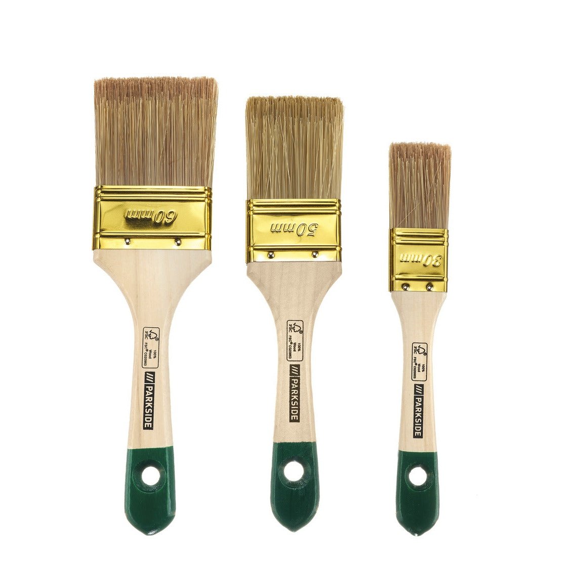 Parkside - 3 Brushes Set for Wood