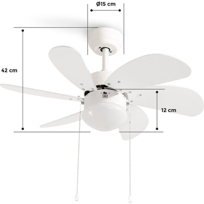 CREATE - Wind Easy Ceiling fan With lighting - 3 speeds - Summer/winter function  