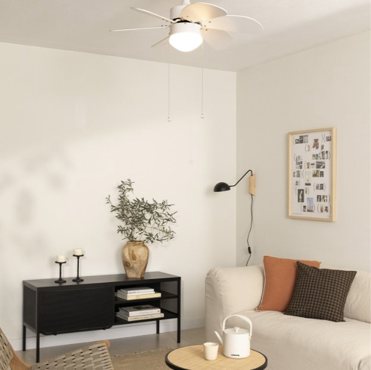 CREATE - Wind Easy Ceiling fan With lighting - 3 speeds - Summer/winter function  