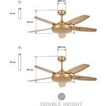 Create - Wind Flat  - Silent 40w Ceiling Fan Ø132 Cm  (With Light)