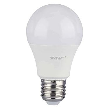 V-TAC E27 dimmable white LED bulb, 10.5W, 1055 lumen, warm white 3000K, energy-efficient with wide coverage