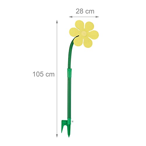 Relaxdays - 2X Set Water Irrigation Sprinkler Head, Click Connect, Yellow/Green