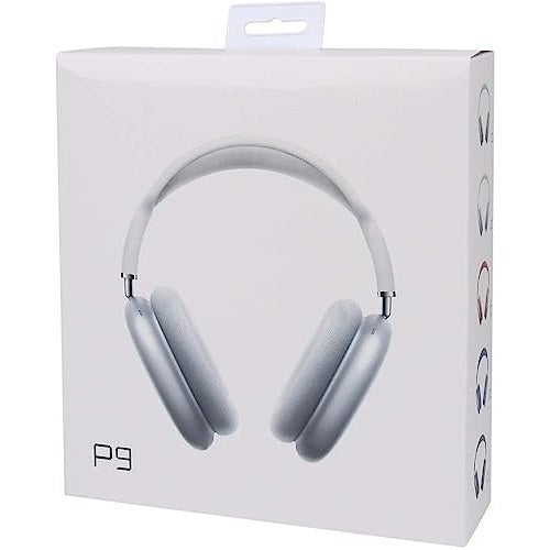 Blue Seed P9 Plus Wireless On Ear Headphones featuring deep bass and noise canceling technology, equipped with a built-in microphone for hands-free calls