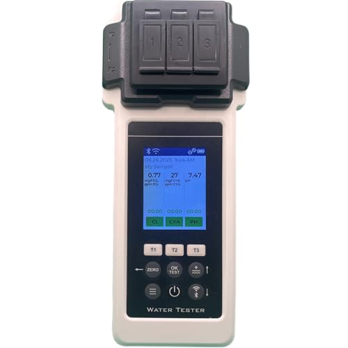 Image of the PoolWaterLAB photometer, showcasing its sleek design and user-friendly interface for accurate water testing in pools and hot tubs.