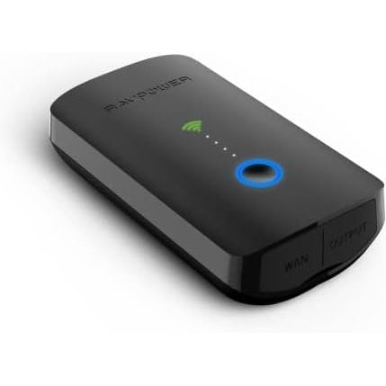 Rav Power - Filehub Plus Portable Wi-Fi Media Hub SD Card USB Reader Power Bank 6000mAh