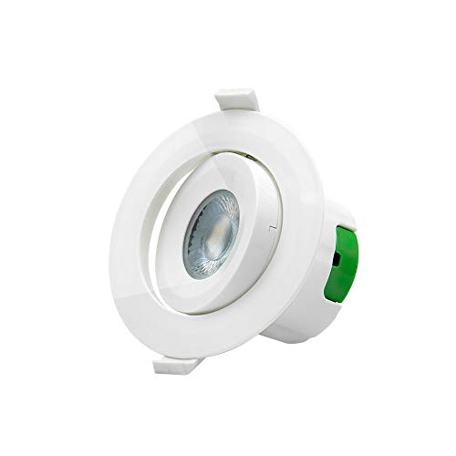 ENUOTEK - Adjustable 9W LED Ceiling Recessed Spot Downlight Fixture, Cool White