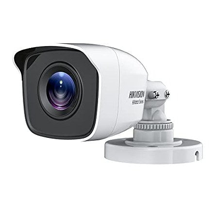 Wireless Hikvision HWT-B120-M outdoor bullet camera featuring a 2MP CMOS sensor, EXIR 2.0 night vision technology, and 4 in 1 video output compatibility (HD-TVI/AHD/CVI/CVBS).