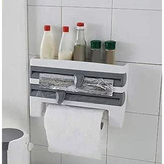 Dhavj - Multi Function 4 In 1 Triple Paper Dispenser And Holder