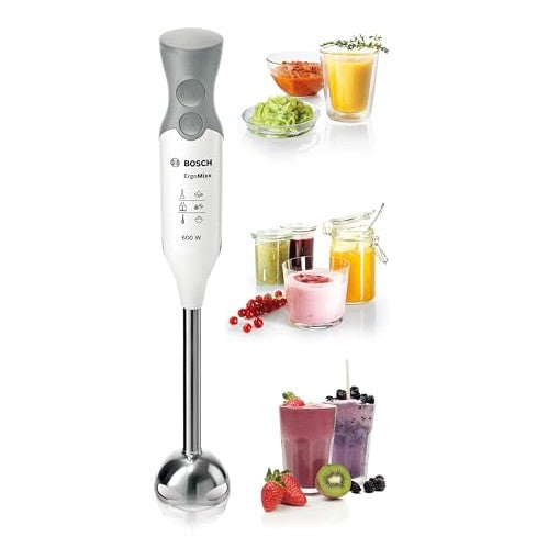 Bosch - ErgoMixx Hand Blender 600W With Accessories, Stainless Steel Foot