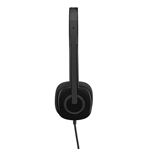 Logitech - H151 Wired Headset with Noise-Cancelling Microphone - Black