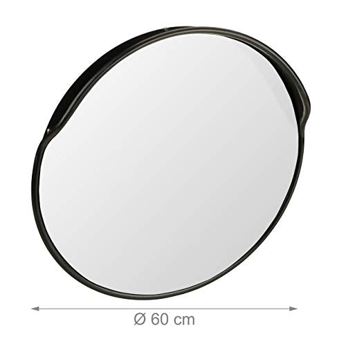 Relaxdays - 60 Cm Traffic Mirror, Weatherproof & Shatterproof, Holder Included