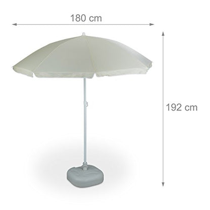 Relaxdays - Unisex 180 cm Garden Umbrella With Tilt Function & 8 Ribs