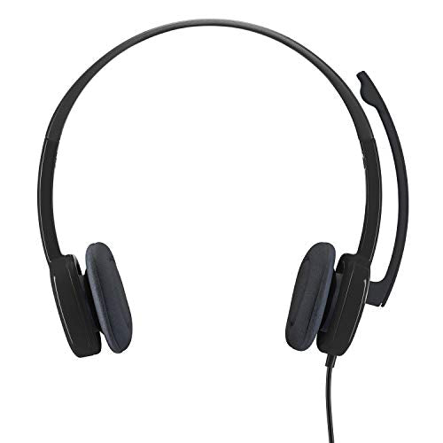 Logitech - H151 Wired Headset with Noise-Cancelling Microphone - Black