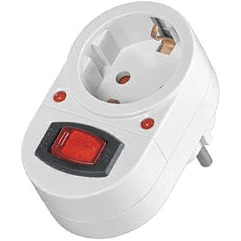 Goobay - 16A Electrical Outlet With Switch, Type F (Schuko - Germany)