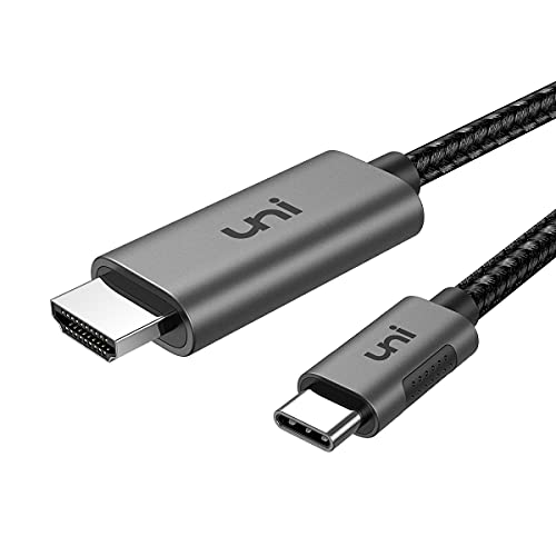 USB C to HDMI cable for home office, 6 feet long, supports 4K at 60 Hz, compatible with Thunderbolt 4 and 3, works with iPhone 15 Pro/Max, MacBook Pro/Air 2023, iPad Pro, Surface Book 2, and Galaxy devices.