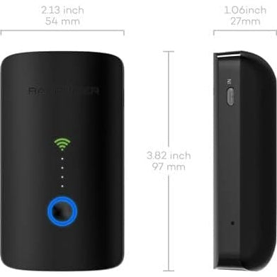 Rav Power - Filehub Plus Portable Wi-Fi Media Hub SD Card USB Reader Power Bank 6000mAh