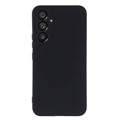 Premium silicone case designed for Samsung Galaxy A34 5G featuring a soft touch finish and shockproof protection in black color providing durability and impact resistance for the phone.