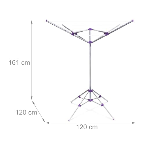 Relaxdays - Foldable Aluminium Clothes Dryer Rack, 19 m Laundry Airer