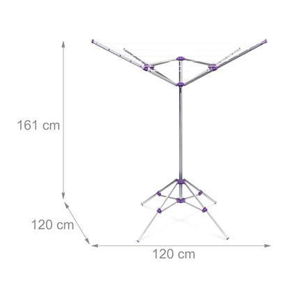 Relaxdays - Foldable Aluminium Clothes Dryer Rack, 19 m Laundry Airer