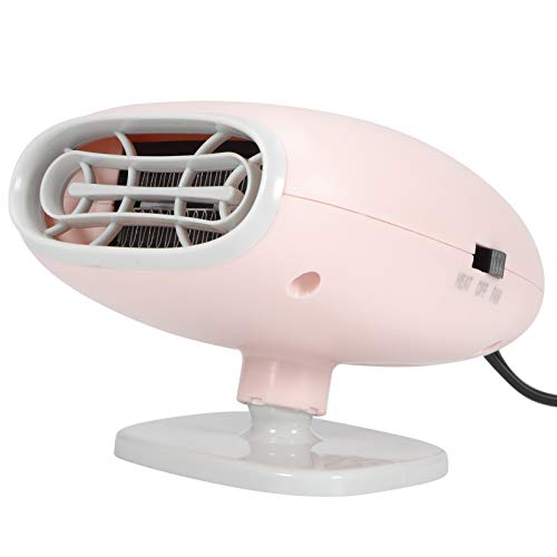 Tyenaza - 12V Portable Car Heater And Defroster Fan For Windshield (Pink)